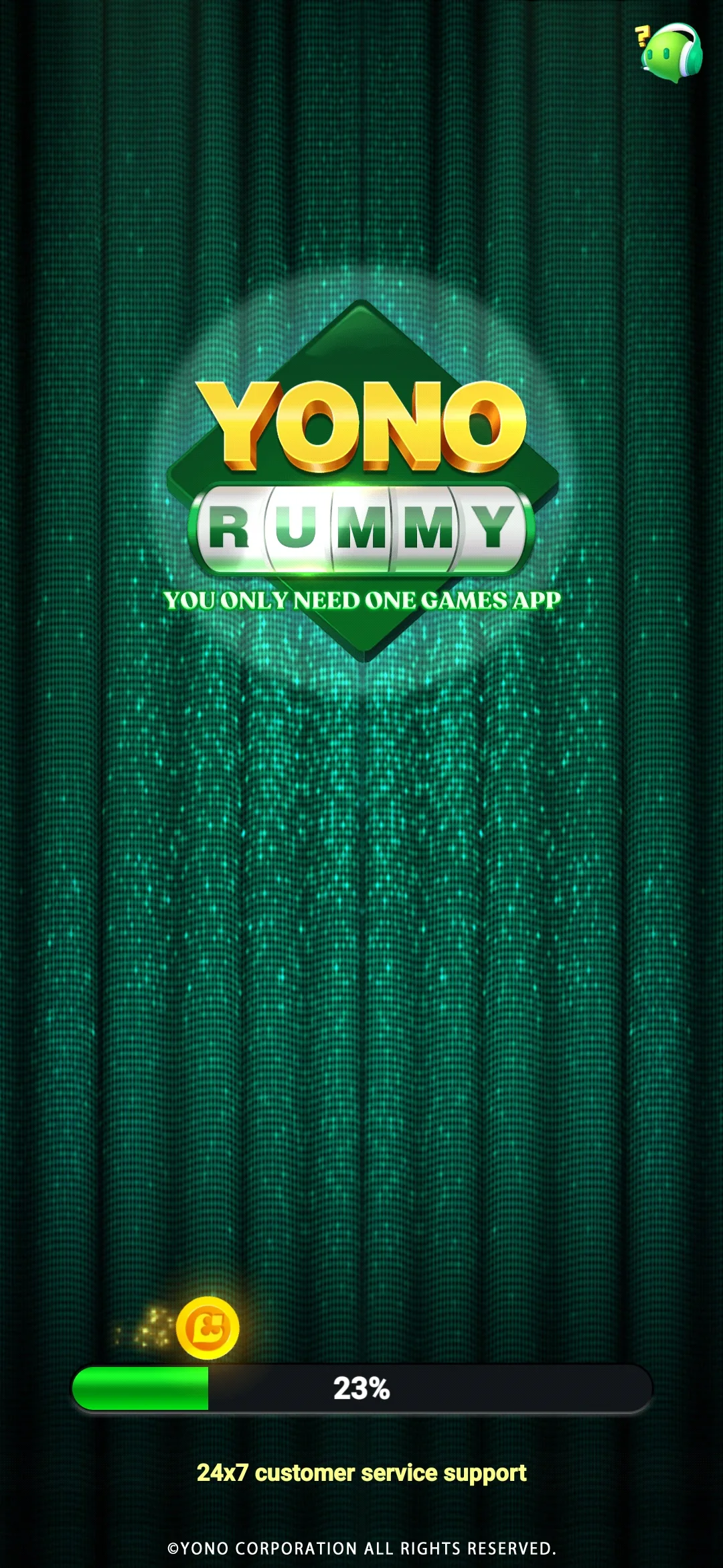 YonoRummy app loading screen